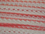 Feather Edge Eyelet Lace Per Meter 30mm Cream/Red